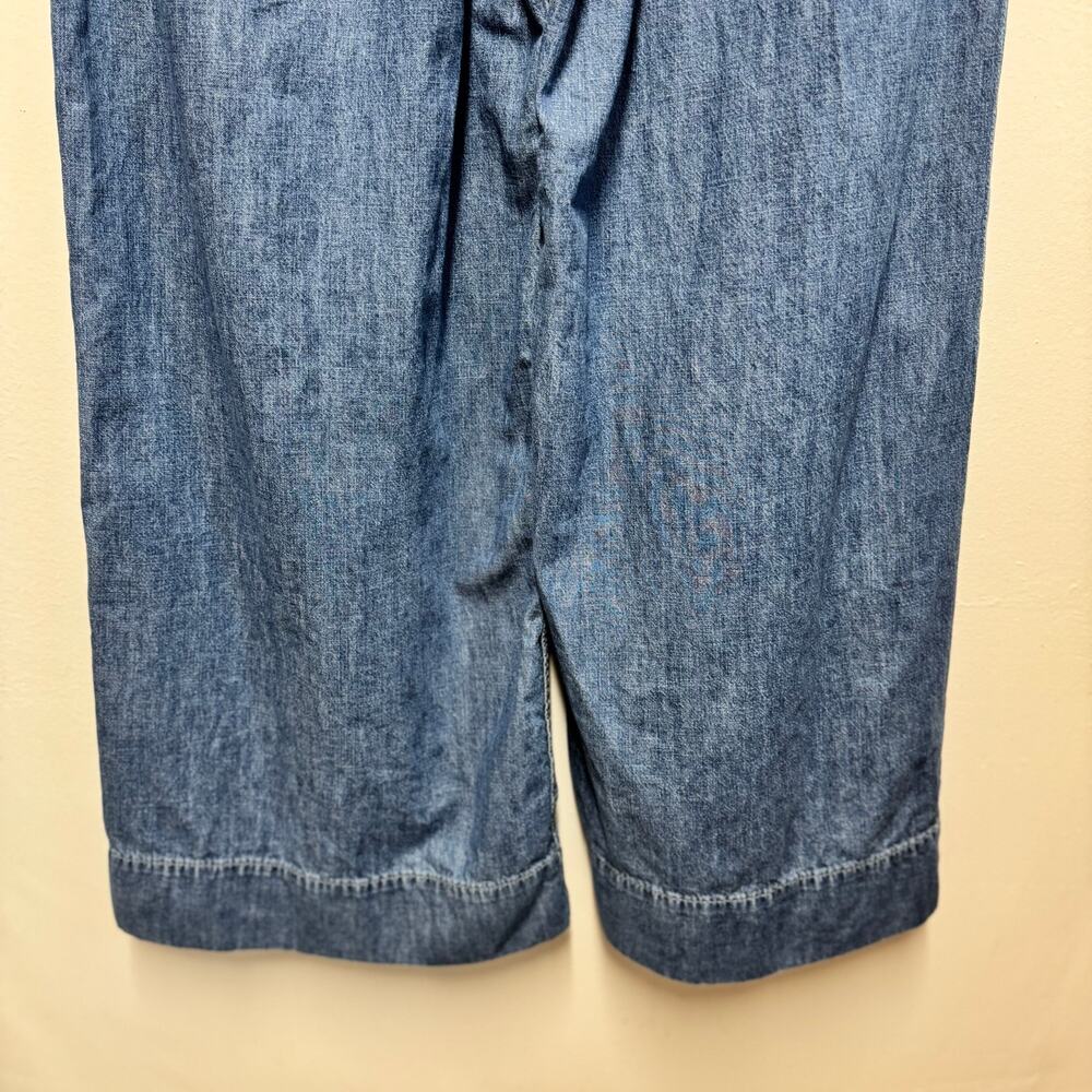 Free People WeTheFree Denim Cargo Pants Wide Leg Utility Streetwear Y2K Cotton L - Picture 6 of 13